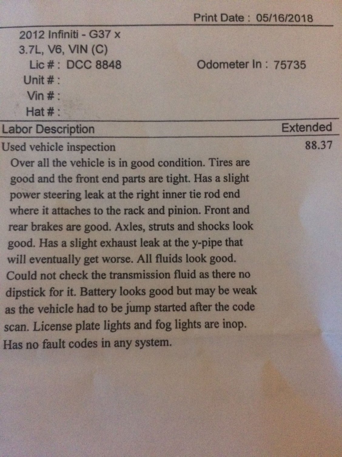 Power steering boiling. (Video attached) MyG37