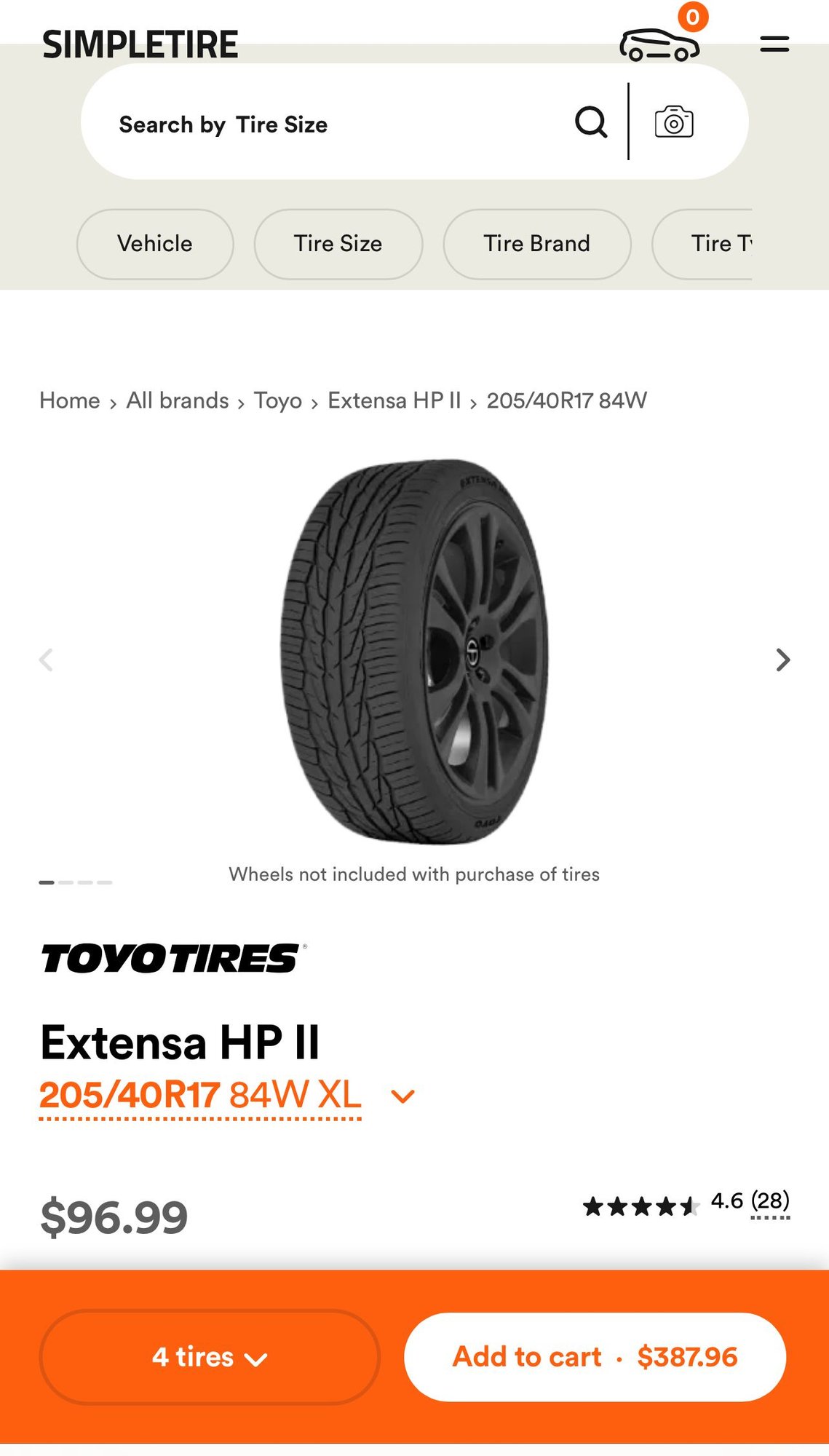 Wheels and Tires/Axles - Toyo Extensa HP II 205/40 R17 - Used - All Years Any Make All Models - Howell, NJ 07731, United States