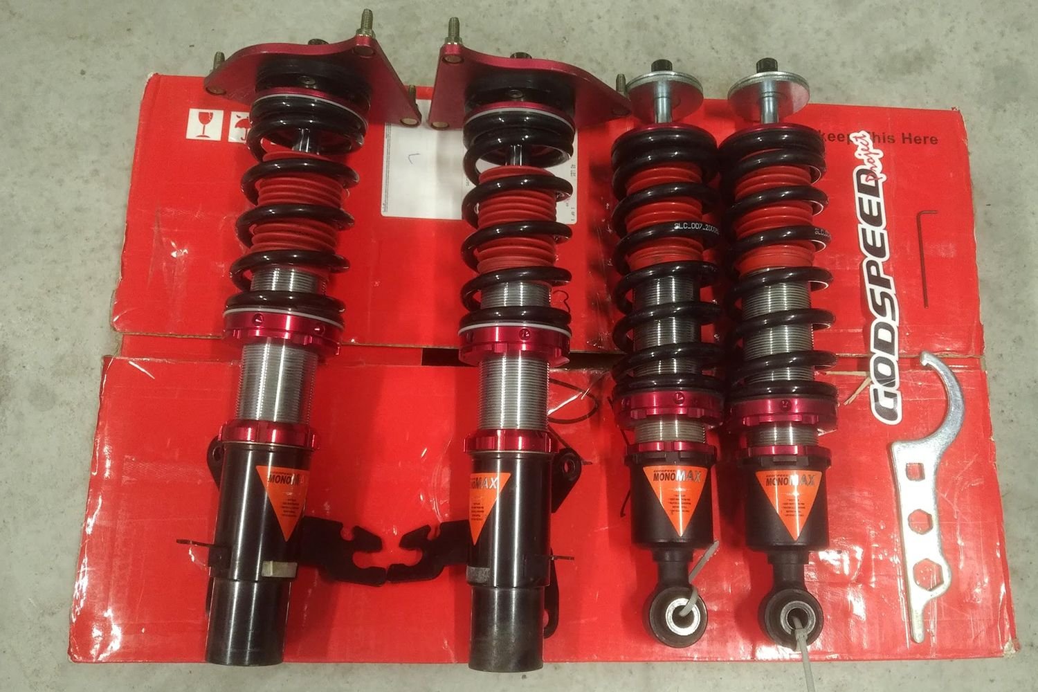 Steering/Suspension - FS: R50/R53 Godspeed Mono Maxx Coilovers (40 way adj dampening coil overs) - Used - 2002 to 2006 Mini R53: "Mk I" Mini Cooper S - 2002 to 2006 Mini R50: "Mk I" Mini One & Cooper - Saint Augustine, FL 32086, United States