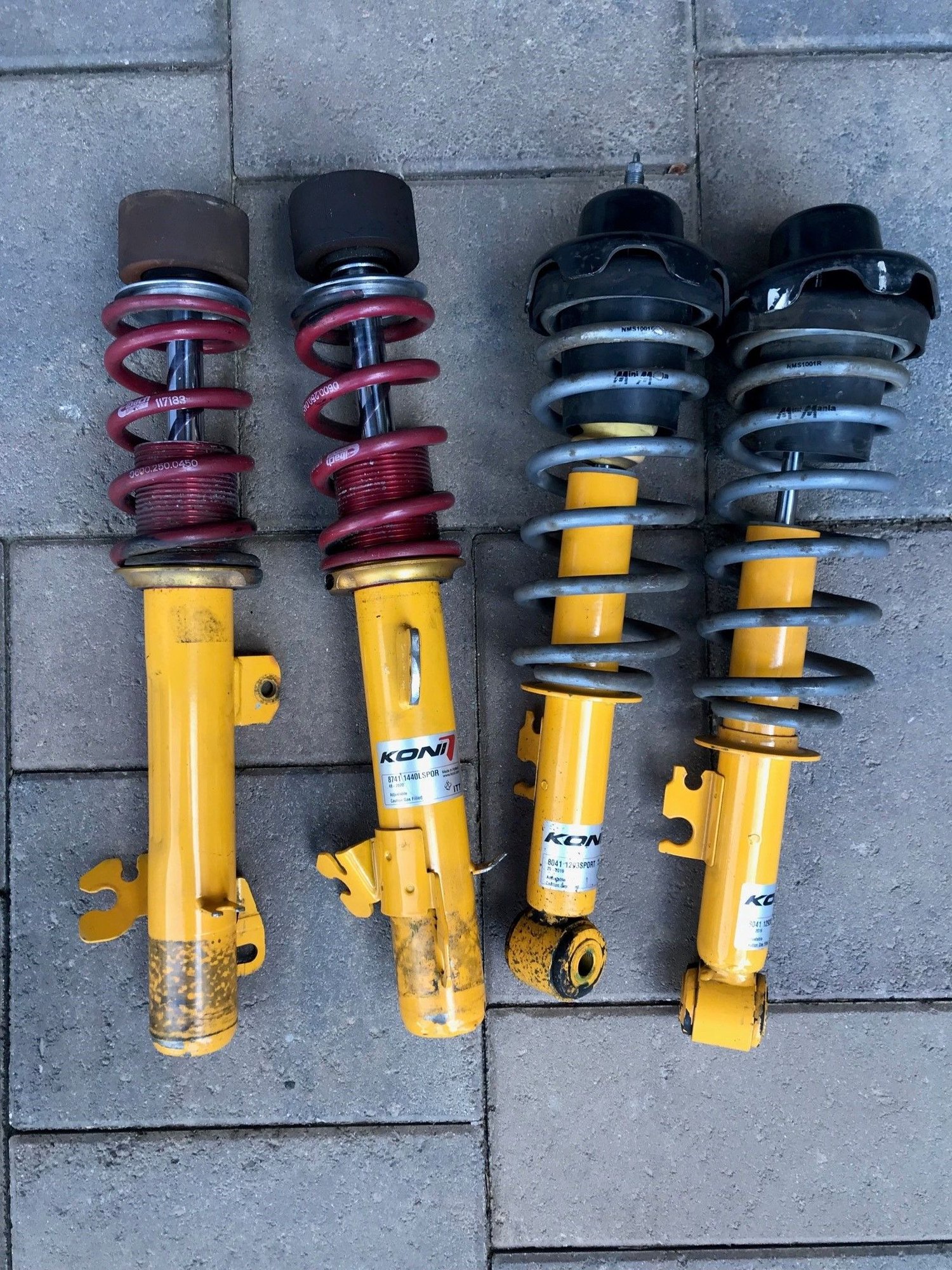 Steering/Suspension - Koni Yellow Adjustable Sports Shocks R50 R52 R53 includes lowering springs. - Used - 2002 to 2006 Mini R53: "Mk I" Mini Cooper S - Indio, ID 92201, United States