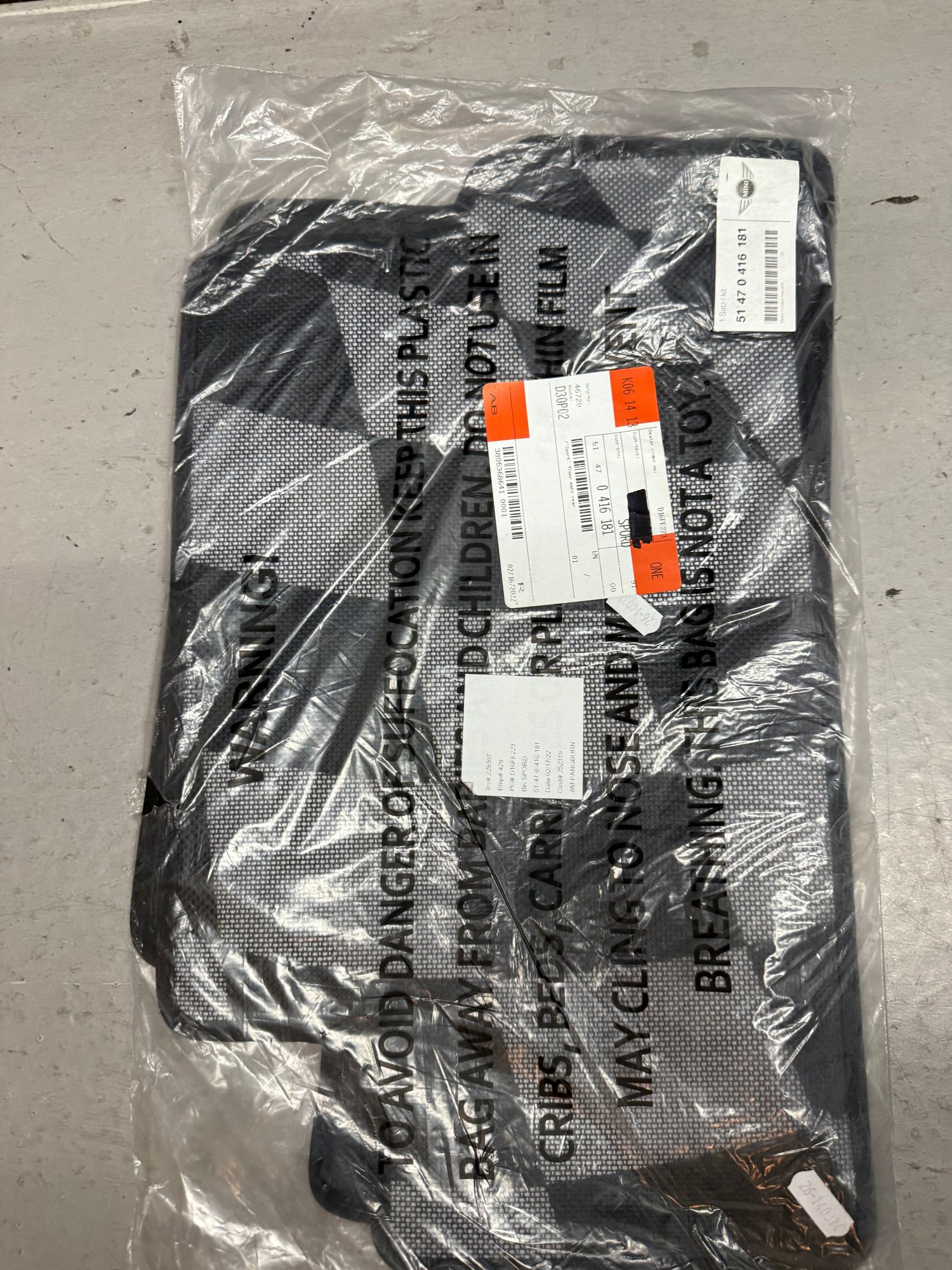 Interior/Upholstery - Brand New R56 JCW Checkered Floor Mats in the wrapper. - New - 2007 to 2013 Mini R56: "Mk II" Mini Hatch/Hardtop range - Hollywood, FL 33019, United States
