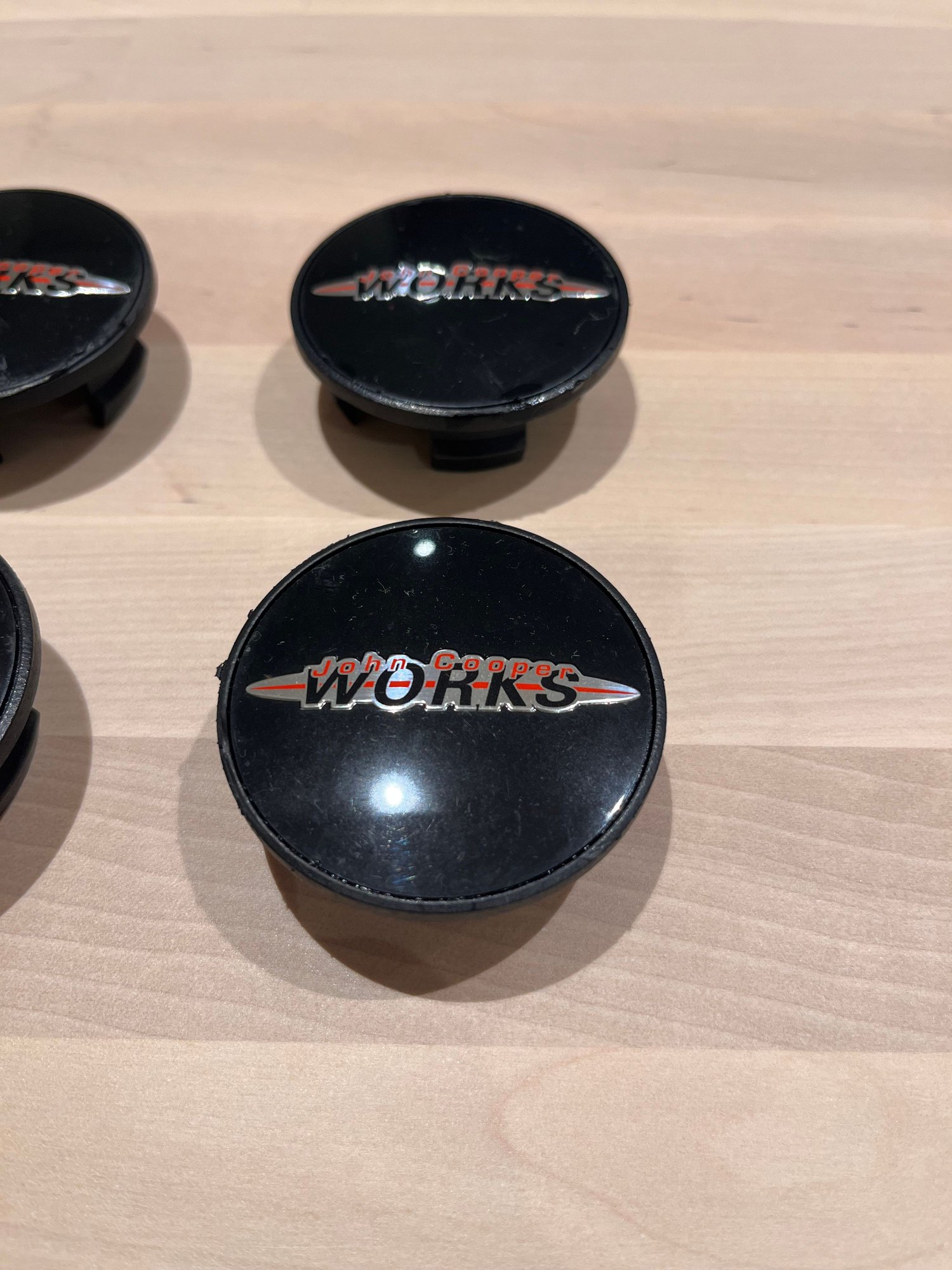 Accessories - Good Condition JCW Center Caps (First Gen) - Used - -1 to 2027  All Models - Vancouver, BC V6S1G6, Canada