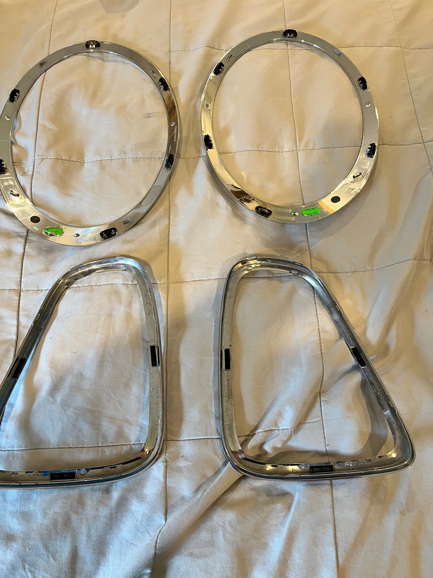Lights - Chrome headlight & tail trim rings - New - 2007 to 2013 Mini R56: "Mk II" Mini Hatch/Hardtop range - White Plains, NY 10530, United States