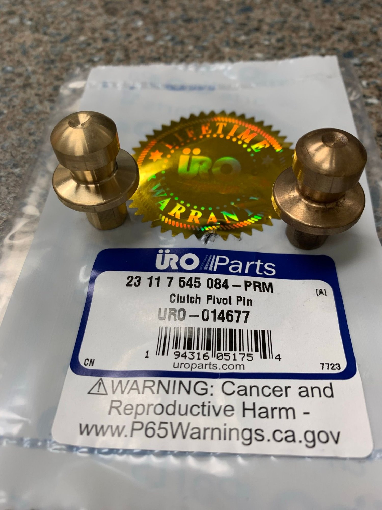 Drivetrain - Uro Parts Brass Clutch Pivot Pin (2 Available) - New - All Years Mini All Models - Rochester, NY 14623, United States
