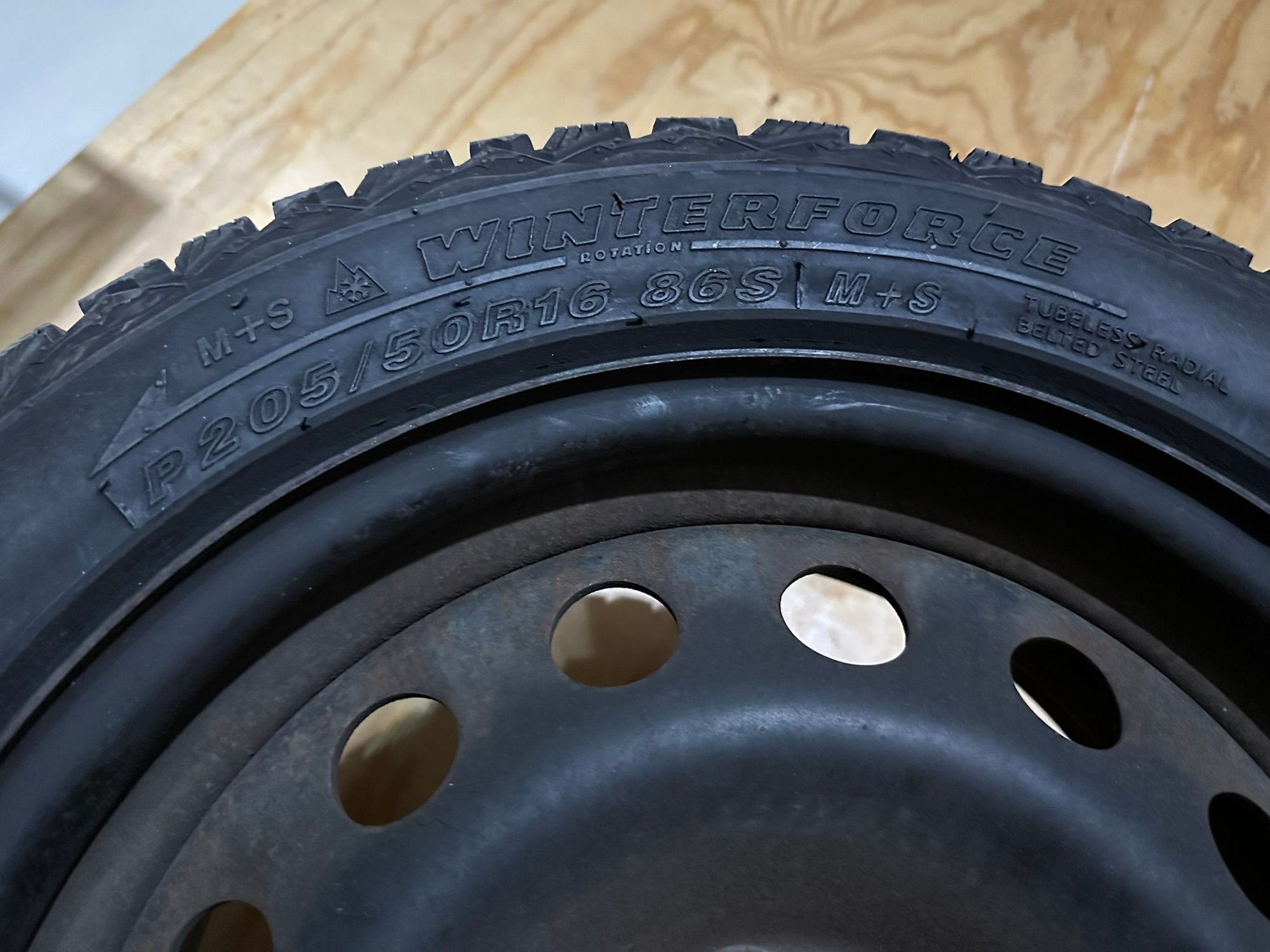 Wheels and Tires/Axles - Firestone Winterforce 205/50R16 Snow Tires on 4x100 Steel Wheels - Chicago, IL - Used - 2002 to 2013 Mini All Models - Chicago, IL 60647, United States