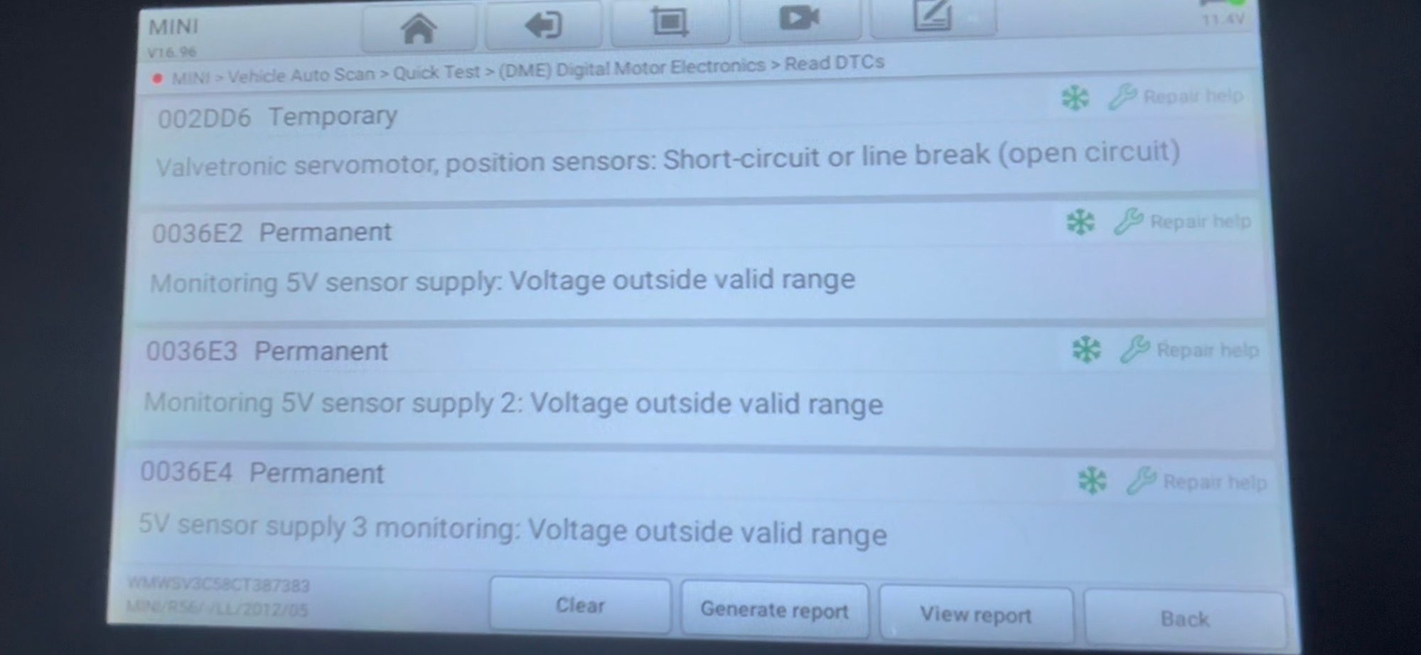 Even more error codes