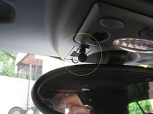 I also re-located the handsfree microphone. This position puts it closer to the driver and hides the wiring better, as the original location had it clipped to the headliner trim right against the windshield.