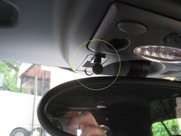 I also re-located the handsfree microphone. This position puts it closer to the driver and hides the wiring better, as the original location had it clipped to the headliner trim right against the windshield.