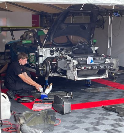 Someone else’s bonehead move put this car into the tires, just hours before the race... Ugh