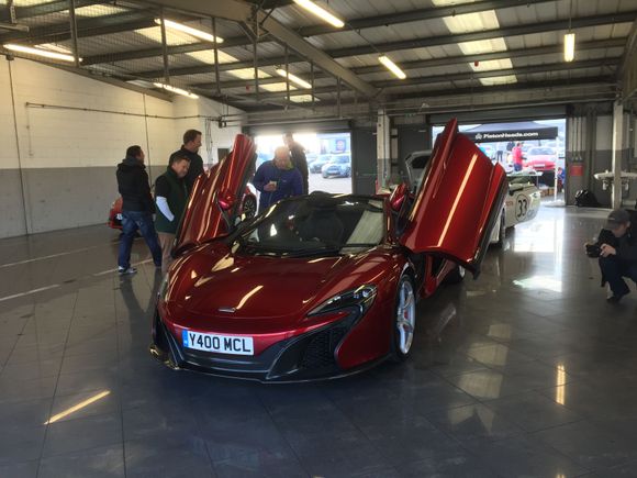Another car sharing the garage
