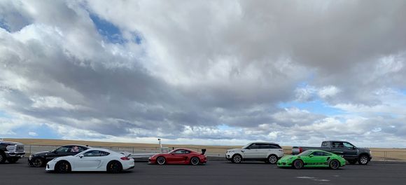 there were four Porsches 