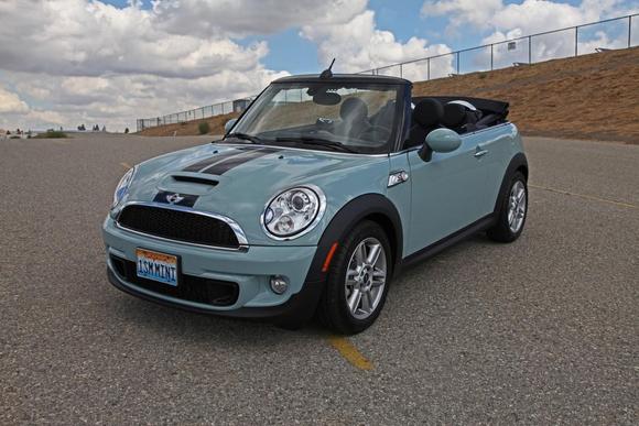 Wife's new, 2013 Ice Blue MINI Cooper S Cab.