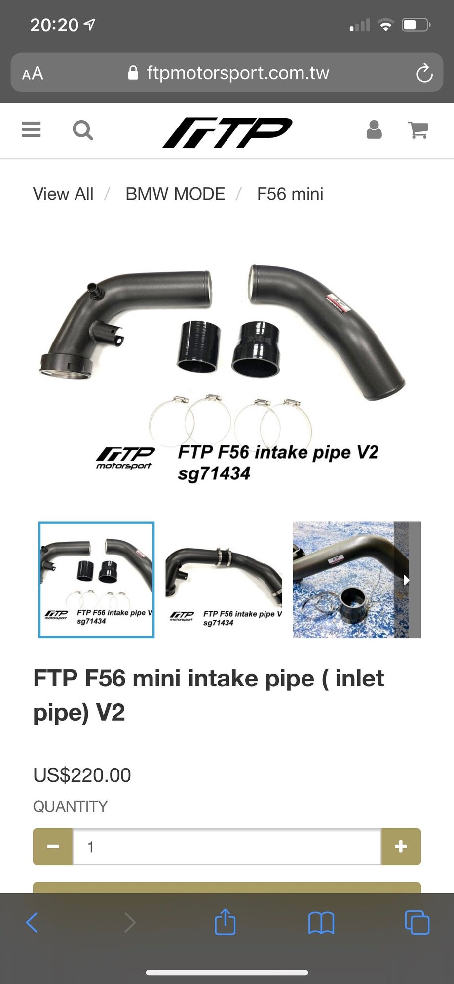 Engine - Intake/Fuel - FTP Hard intake pipe kit. - Used - All Years Any Make All Models - Niagara Falls, NY 14304, United States