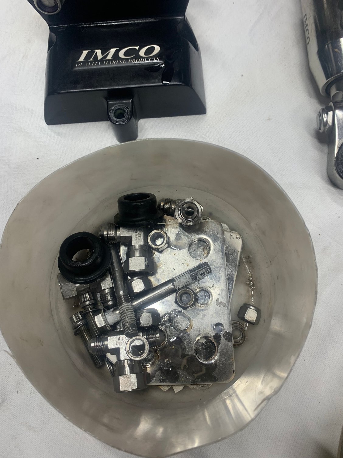 Complete Imco dual ram hyd. steering system for single bravo