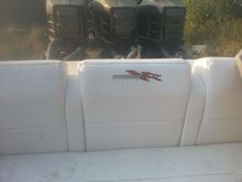 Rear seat with new style Powerplay logo
