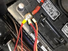 Red wire runs straight to battery positive. Should this wire be going into the battery on/off switch? I have plenty of fire extinguishers I just don’t want to use them. 