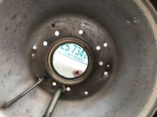 Here is the oil return line that was getting bashed
It looks worse in picture and put about 80 psi of air 
To it and it did not leak
