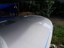 Finally got the paint(primer hand) on the deck. Off to the hull, and the start painting by early January!