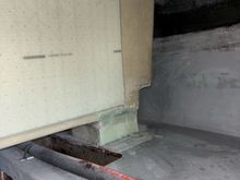 Added these supports to each front corner of the floor with laminate and foam.