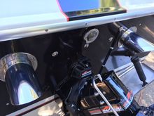 Stainless Marine exhaust, thru hulls with removable silencers.  