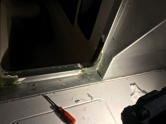 Did some glass work around the door frame 