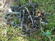 Whats left of the factory harness. The whole front harness came with the fans. 