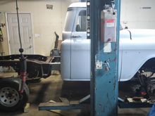Cab sitting on the 1983 chassis
