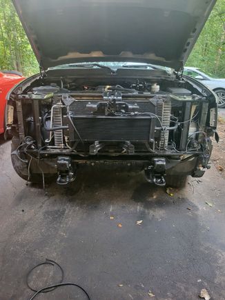 Intercooler radiator and trans cooler installed.