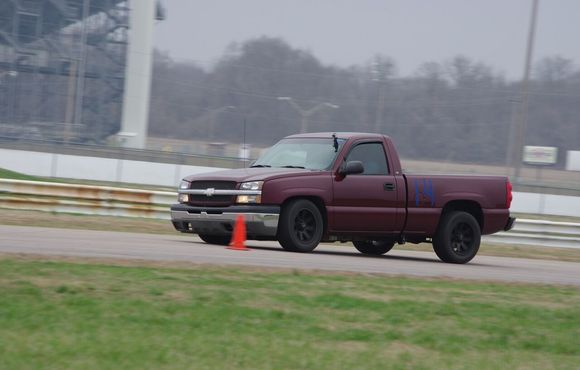 First outing with the revised suspension.. Coil-overs all around and a 4 link in the rear. Stll tuning the suspension but having a good time playing..