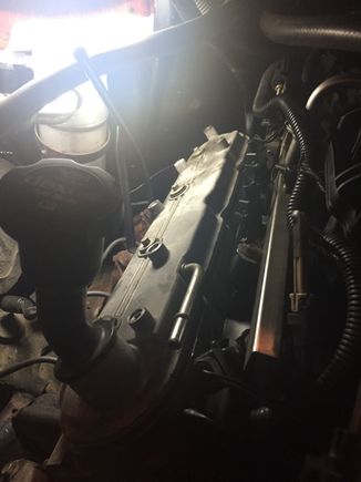 Valve cover on for moment anyway