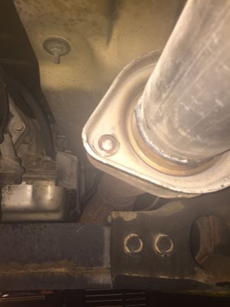 Sadly this happened tightening it back up:sigh: about the time it snugged up it snapped!!! :bang: broke out air hammer and a 10x1.5 bolt and all better now!!!