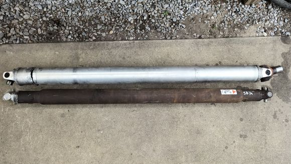 Stock steel shaft vs broken 4" aluminum