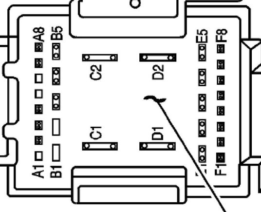 Underhood Relay Panel - "X1" Connector