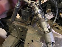 The steering support bearing mounts need final welding also.