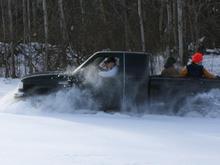 Bombing in the snow