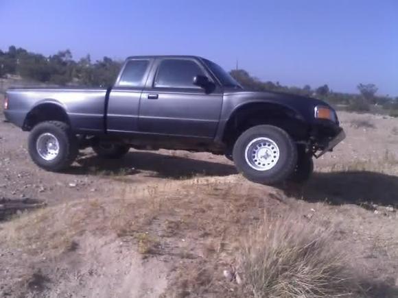 biggest bump I found in this area I was driving by, I went around the gate, its actually a park lol