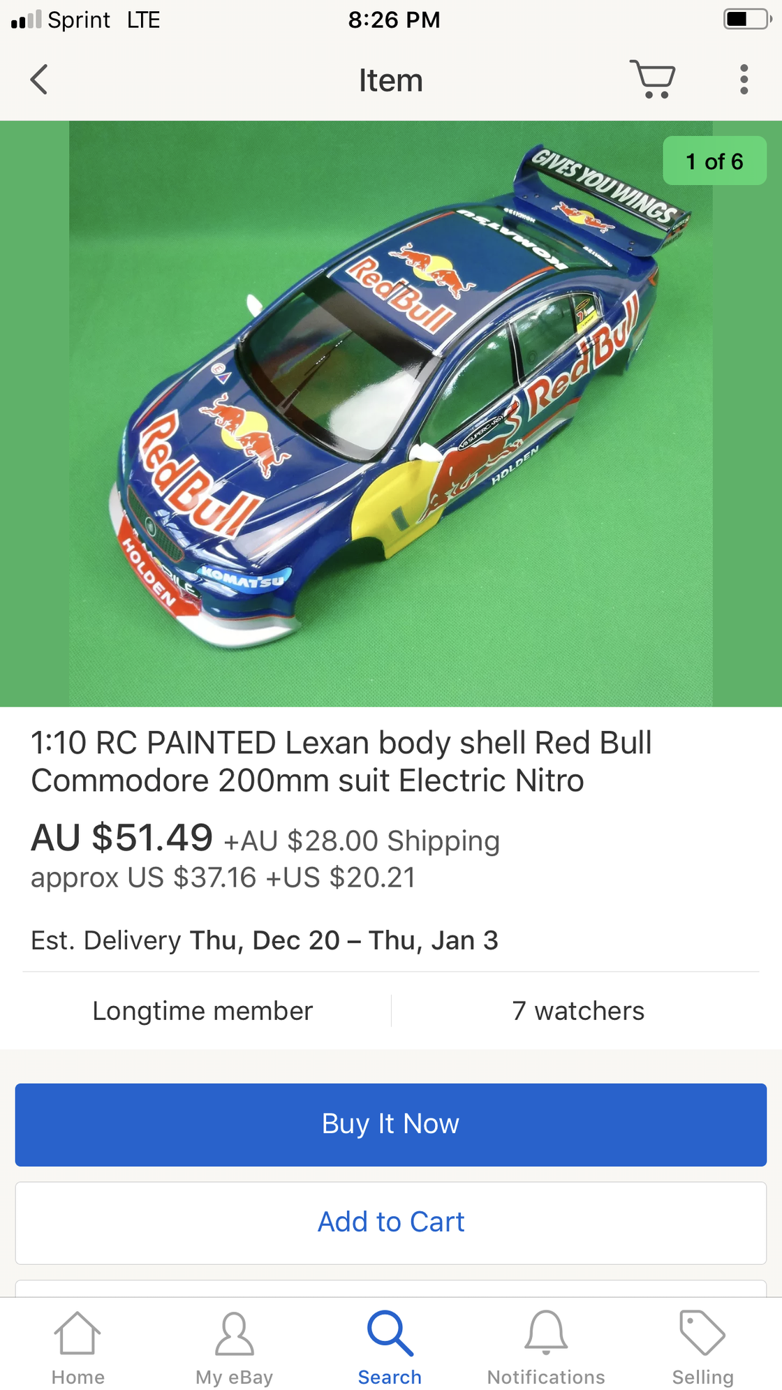 holden rc car shells