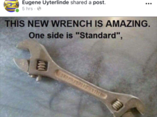Dave S. 

Found that special metric adjustable wrench for ya. 