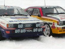 1984 Audi Quattros in Snow