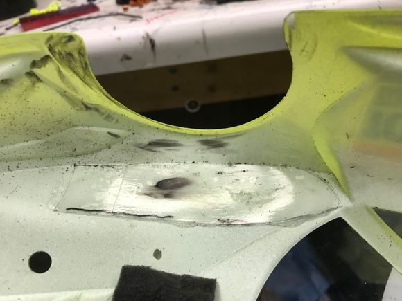 This is the Venom with the added lexan shoe gooed it seems to have done the trick. Below is the Audi Pzero with just foam that rests on the shock mount. I might add some lexan to this one as well. 