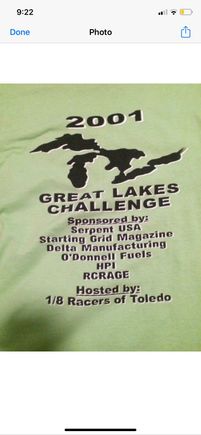 Here is the Tee-Shirt from 2001.  Sorry it is out of sequence.