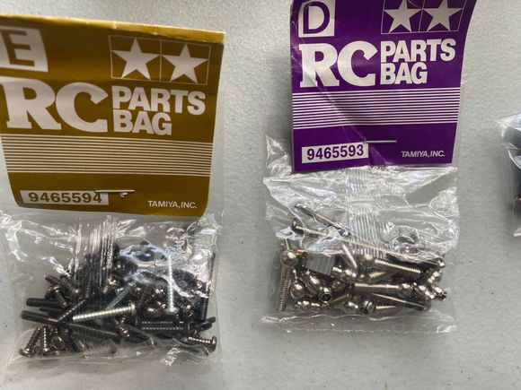 New unopened hardware bags from a kit. 