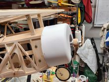 cowl mounted,  throttle servo mounted next to fuel tank