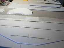 Laminating/carbonizing Depron sheets.