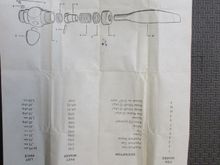Instruction/parts sheet