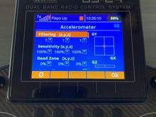 Tx laying flat with a centered accelerometer 
