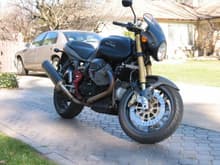 2001 Guzzi V-11 Sport. Salvaged from the Maryland flood that year. 