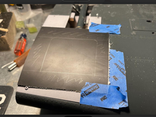 Cut lines marked out