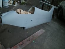 Got some undercoat on the fuselage. This gives me an idea of what I'm up for.  Looks OK though.