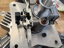 Completed choke lever (OK, it's really not a choke is it?  It's a fuel passage opener).  I made sure it wouldn't bind even if you operate the throttle with the choke lever engaged.